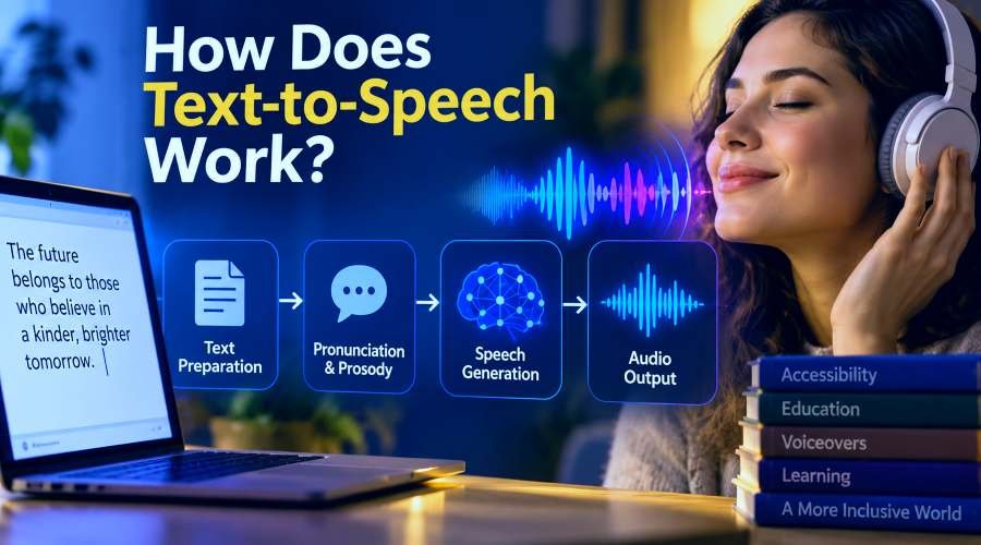 How Does Text-to-Speech Work? From Written Text to Spoken Audio
