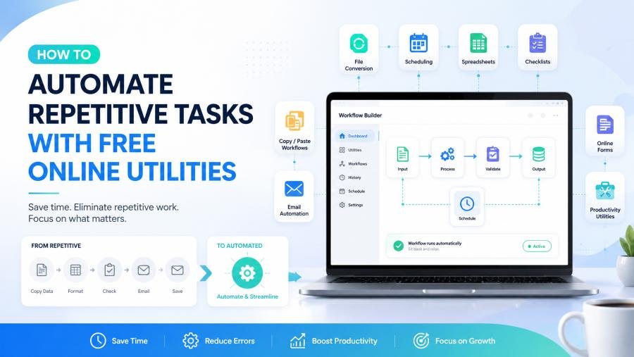How to Automate Repetitive Tasks with Free Online Utilities Without Coding Skills