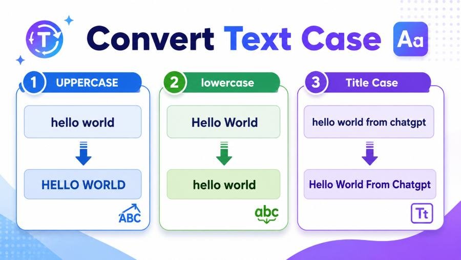 How to Convert Text Case: Uppercase, Lowercase, and Title Case